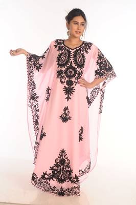 2021 New Modern Kaftan Farasha Maxi Zari Work Vary Fancy Abaya Dress 2