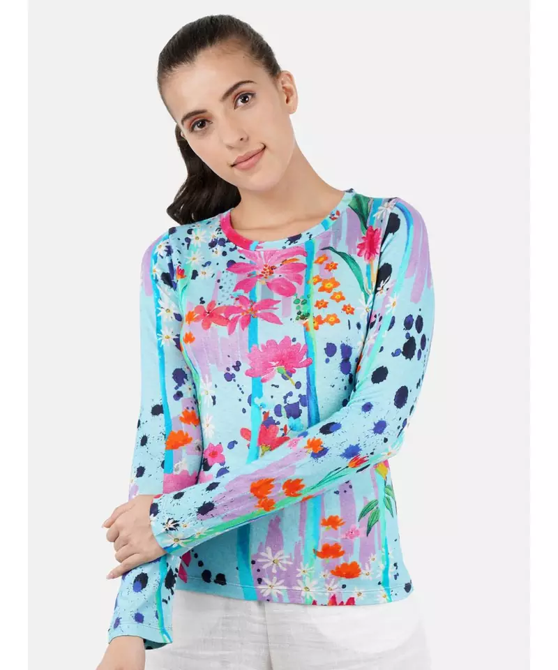 Printed Bambooo Cashmere T-Shirt