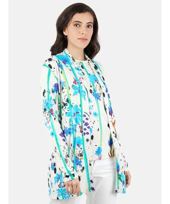 Printed Bambooo Cashmere T-Shirt & Shrug Set 1