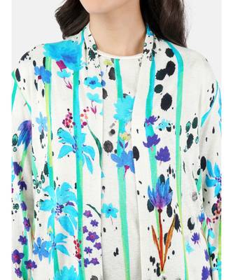 Printed Bambooo Cashmere T-Shirt & Shrug Set 2