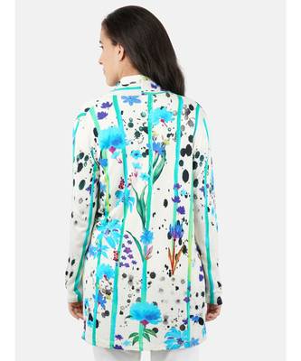 Printed Bambooo Cashmere T-Shirt & Shrug Set 3