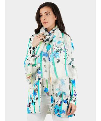 Printed Bambooo Cashmere T-Shirt & Shrug Set 4