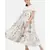 Women's viscose white printed dress