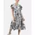 Women's  pure cotton black printed dress