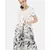 Women's Silk cotton white printed dress