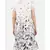 Women's Silk cotton white printed dress