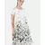 Women's Silk cotton white printed dress