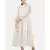 Women's beige cotton  metallic dress