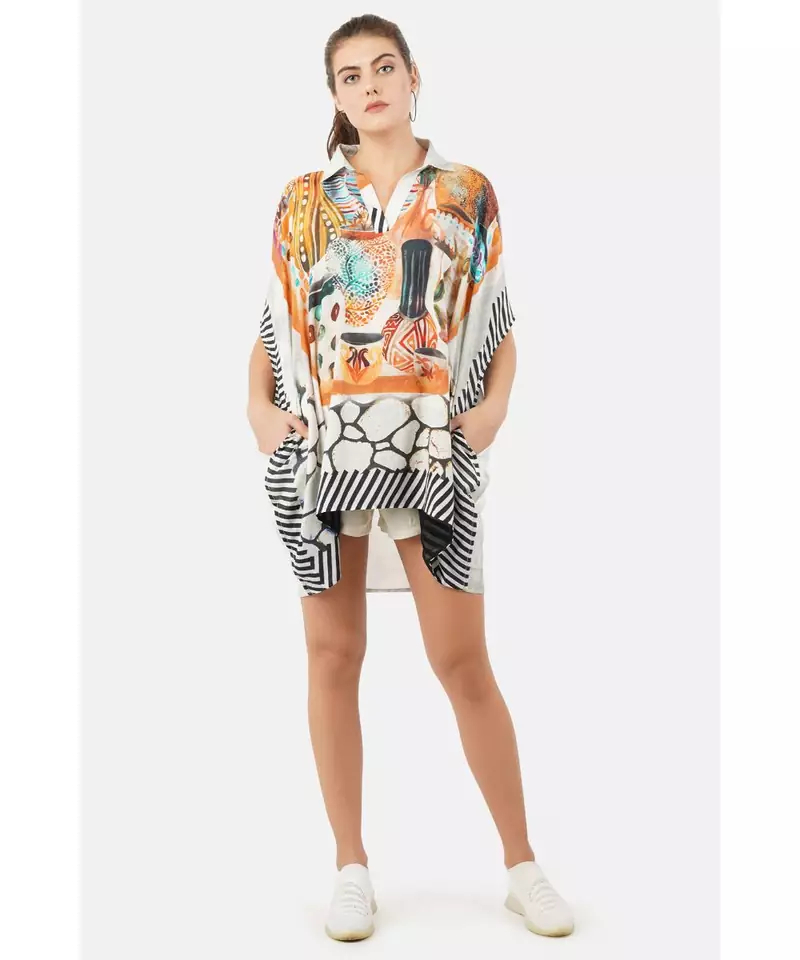 Women's Silk cotton printed dress