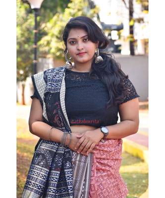 Peach Elephants And Tribals Saree 3