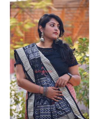Peach Elephants And Tribals Saree 5