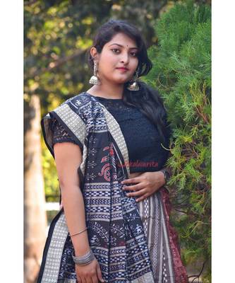Peach Elephants And Tribals Saree 7