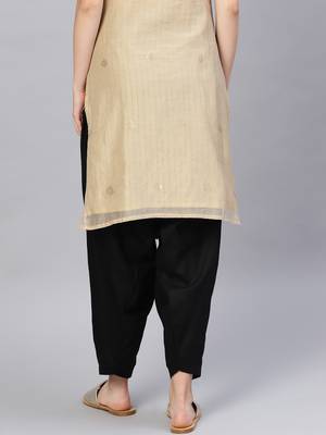 Black plain cotton trousers 3