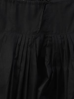 Black plain cotton trousers 4