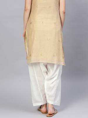 White plain cotton trousers 3