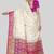 Off White kanjivaram silk with weaving peacock jari butta saree with blouse
