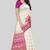 Off White kanjivaram silk with weaving peacock jari butta saree with blouse