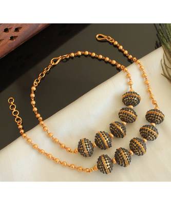 Beautiful Matte Finish Blue Designer Anklets Dj28272 1