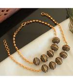 Beautiful Matte Finish Blue Designer Anklets Dj28272