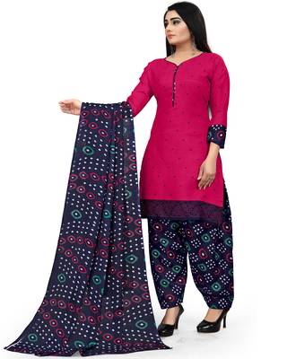 Pink polka dots cotton salwar 4
