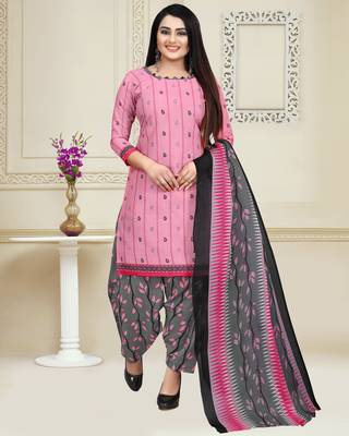 Pink stripes print cotton salwar 1