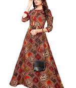 Fashion Kreza Rayon Flared Printed Kurta for Women 