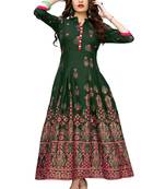 Fashion Kreza Rayon Foil Gold Printed Women's Flared Kurta