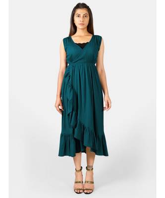 Black printed polyester ethnic-kurtis 1