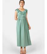 White printed polyester ethnic-kurtis