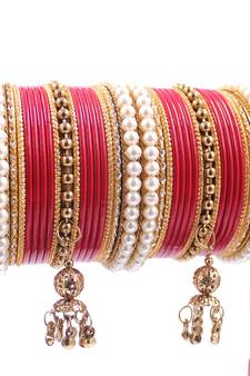 Red bangles-and-bracelets