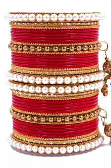 Red bangles-and-bracelets
