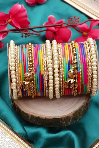 Multicolor bangles-and-bracelets