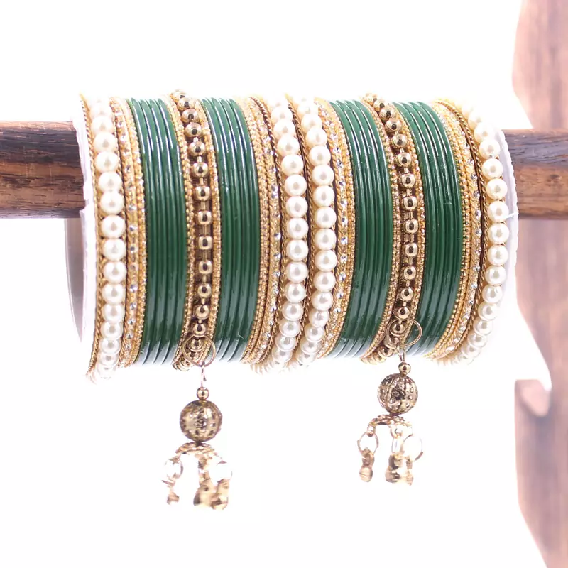 Green bangles-and-bracelets