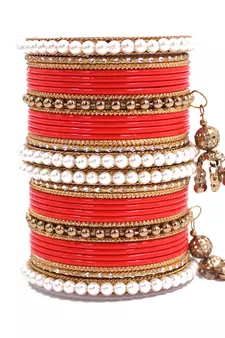 Orange bangles-and-bracelets