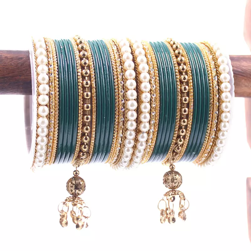 Green bangles-and-bracelets
