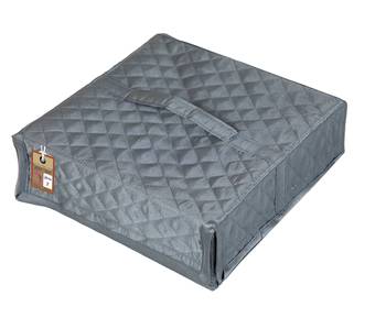 atorakushon    Satin Makeup Storage Box Travelling Vanity Cosmetic Toiletry Bag Necklace Organizer Jewellery Pouch Grey 5