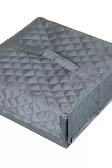 atorakushon    Satin Makeup Storage Box Travelling Vanity Cosmetic Toiletry Bag Necklace Organizer Jewellery Pouch Grey