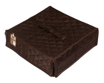 atorakushon    Satin Makeup Storage Box Travelling Vanity Cosmetic Toiletry Bag Necklace Organizer Jewellery Pouch Brown 5