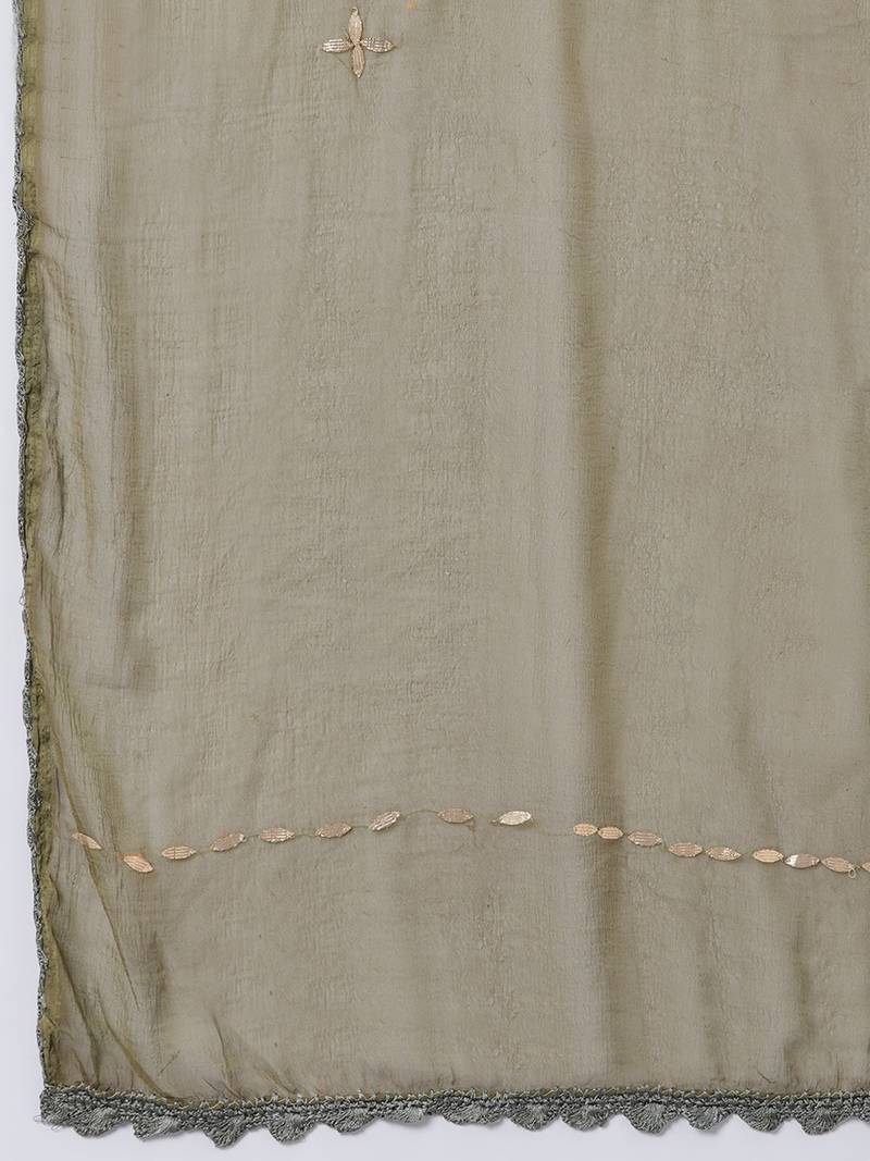 Saadgi Handmade cotton and Gotta Patti Dupatta