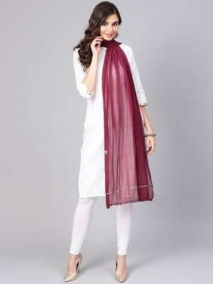 Saadgi Handmade cotton and Gotta Patti Dupatta 3