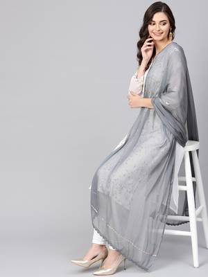 Saadgi Handmade cotton and Gotta Patti Dupatta 1