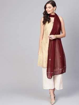 Saadgi Handmade cotton and Gotta Patti Dupatta 2