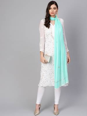 Saadgi Handmade cotton and Gotta Patti Dupatta 1