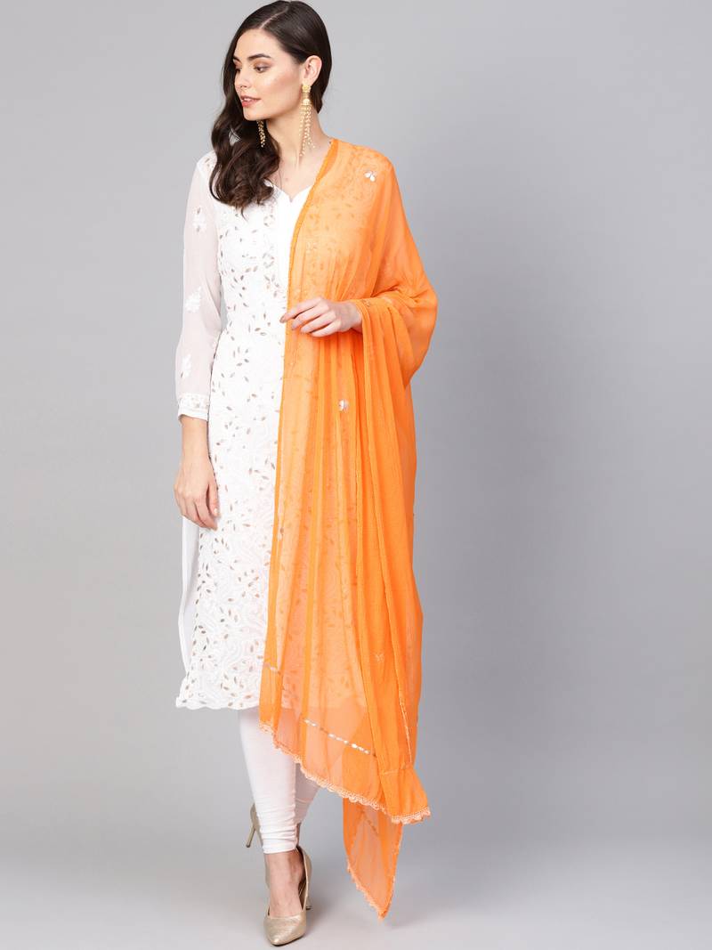 Saadgi Handmade cotton and Gotta Patti Dupatta