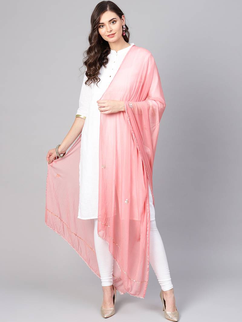 Saadgi Handmade cotton and Gotta Patti Dupatta