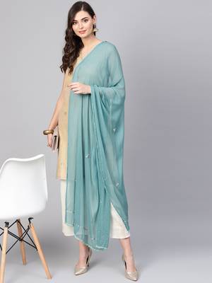 Saadgi Handmade cotton and Gotta Patti Dupatta 1