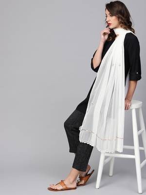 Saadgi Handmade cotton and Gotta Patti Dupatta 1