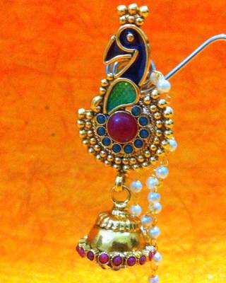 Stylish Multicolour Peacock Kahmiri Jhumka By Adiva ANSATOCBOO67 TDS 9 2