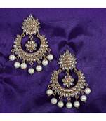 Kundan Errings With White Pearls