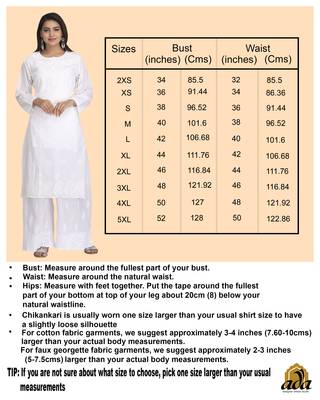 Hand Embroidered White Georgette Lucknow Chikankari Kurta With Slip 3